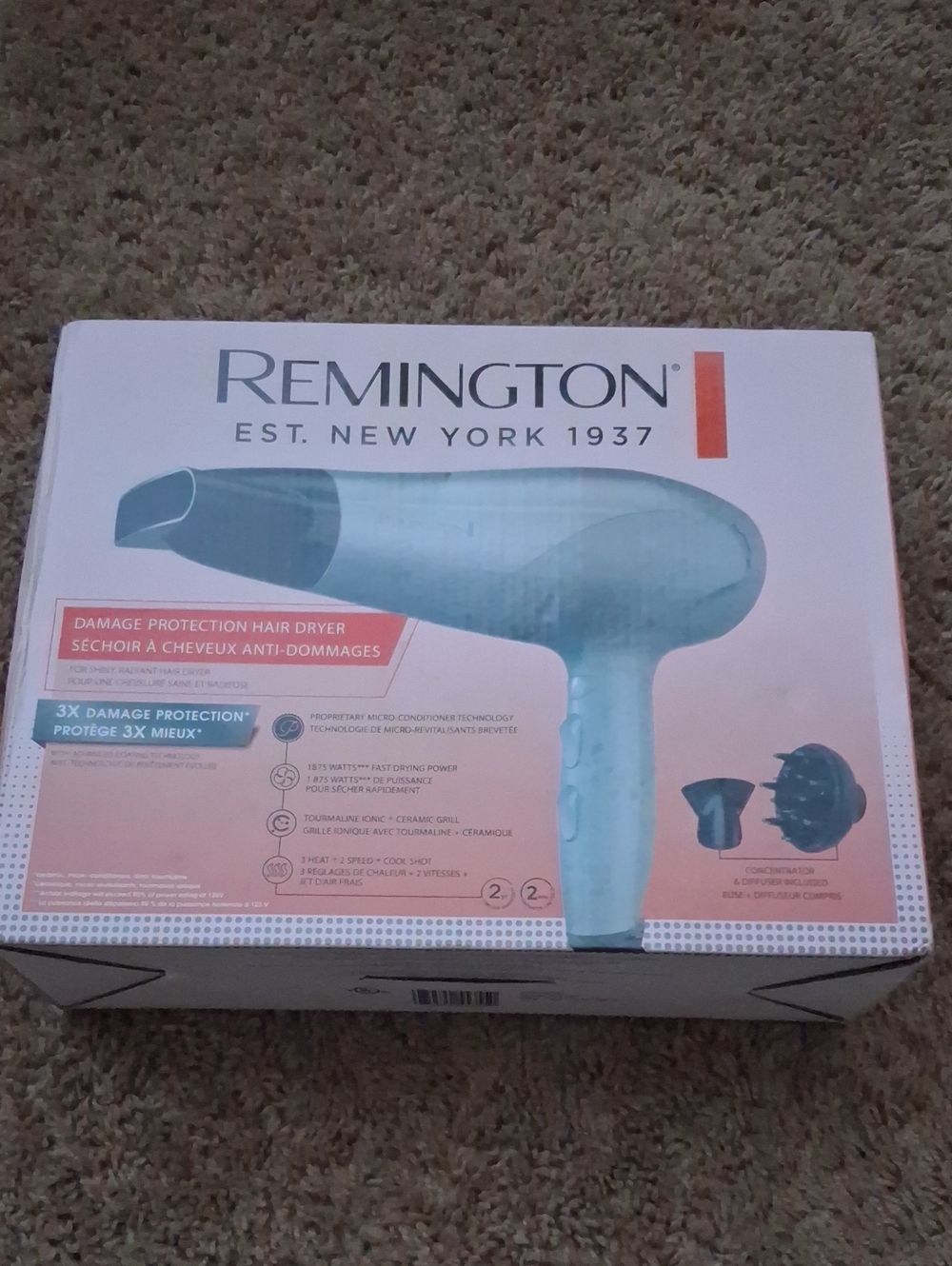 Remington Damage Protection Hair Dryer - Blue